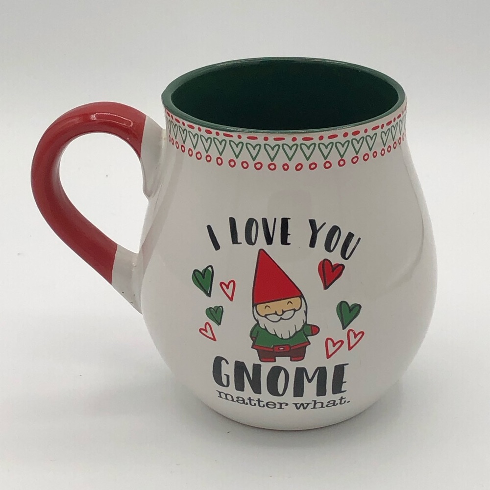 Strawberry Street Gnome Mug with Red Handle CS16